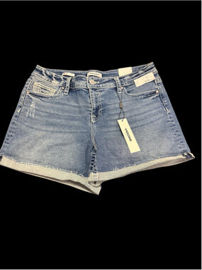 Women's Vigoss Blue Jean Shorts Size 16 with White Stitching